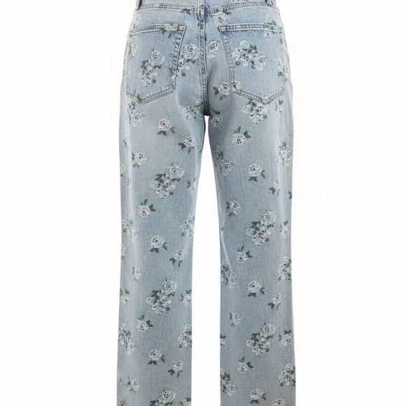 Zara Women's Straight Leg Jeans - Light Blue - Picture 4 of 4